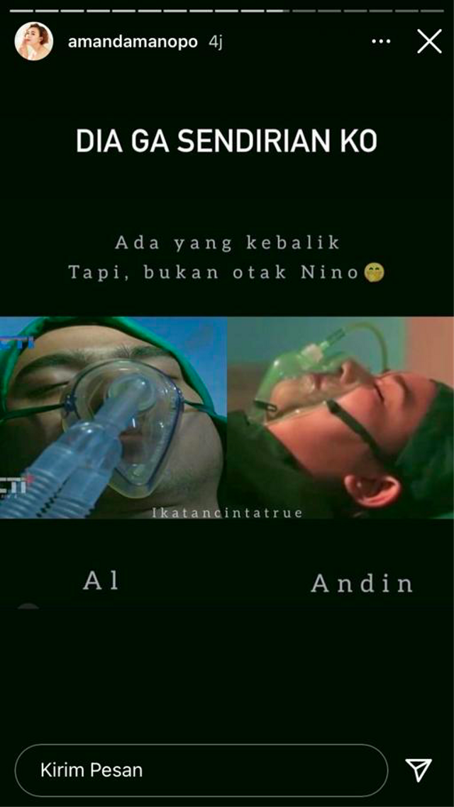 Amanda Manopo tanggapi kritik terkait penggunaan alat kesehatan di Ikatan Cinta. Foto: Instagram @amandamanopo.