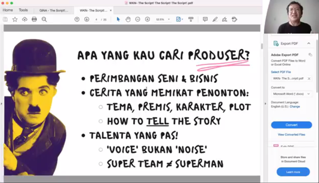 Tangkapan layar kuliah umum Salman Aristo pada 20 April 2021. (Dokumen pribadi)