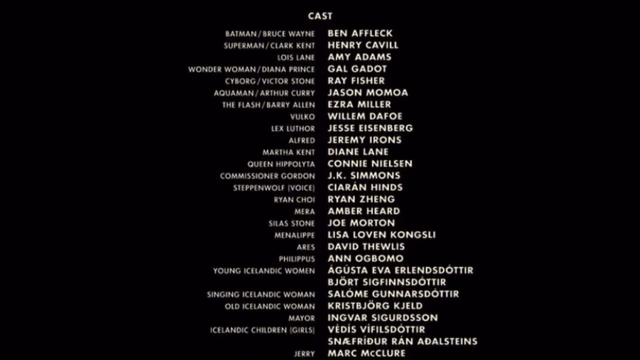 Credit title dari film Justice League