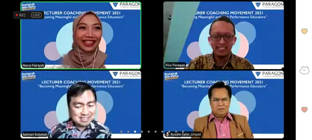  Lecture Coaching Movement (LCM) Nasional. Foto: tangkapan layar acara