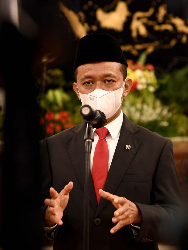 Bahlil Lahadalia usai dilantik sebagai Menteri Investasi/Kepala Badan Koordinasi Penanaman Modal, Rabu (28/4). Foto: Rusman/Biro Pers Sekretariat Presiden