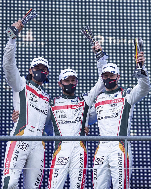 Sean Gelael dan Jota Spport juara 3 WEC 2021 seri pertama. Foto: Jota Sport