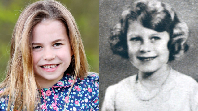 Putri Charlotte (kiri) dan Ratu Elizabeth II saat masih kecil (kanan) Foto: Instagram @theroyalfamily