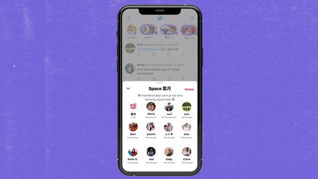 Twitter Spaces. Foto: Twitter