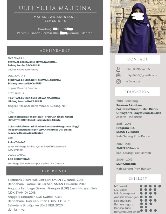 dokumen pribadi Ulfi Yulia Maudina