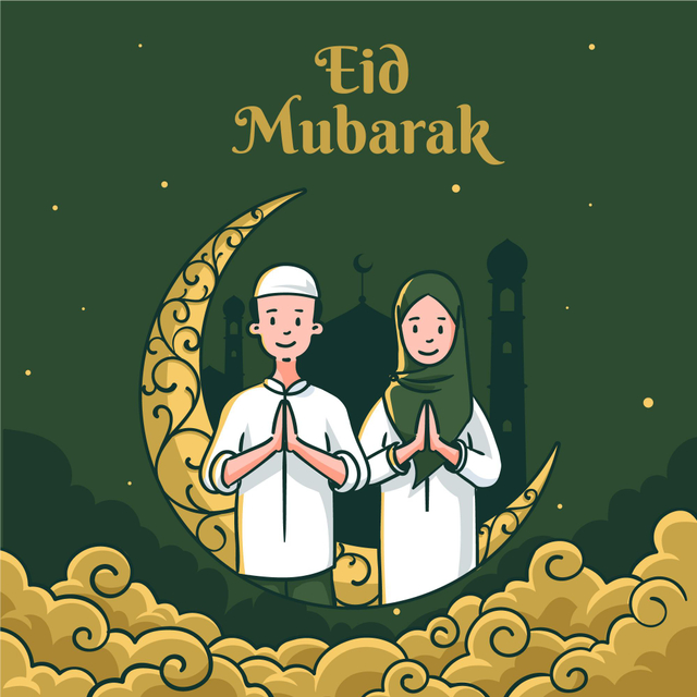 Tata cara imam sholat idul fitri. Sumber: freepik.com