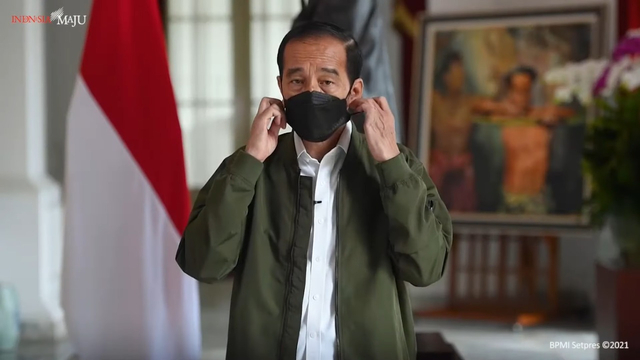 Muasal Presiden Jokowi pidato menyebut Bipang Ambawang sebagai kuliner Lebaran. Foto: Youtube/Kementerian Perdagangan
