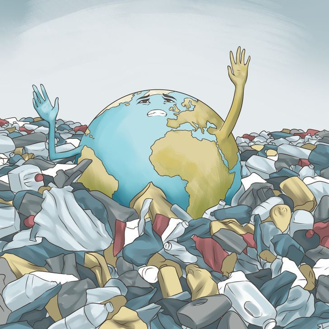 Ilustrasi Pencemaran Lingkungan (Sampah Plastik)  Sumber : Freepik.com