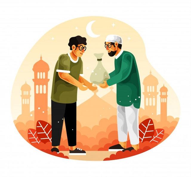 Ilustrasi sedekah, sumber: Freepik.com