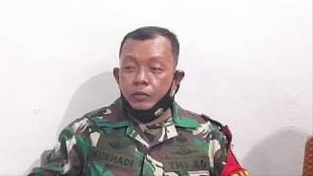 Serda Nurhadi, anggota Babinsa Semper Timur Kodim 0502/Jakut yang dikepung debt collector di Jakut. Foto: Pendam Jaya