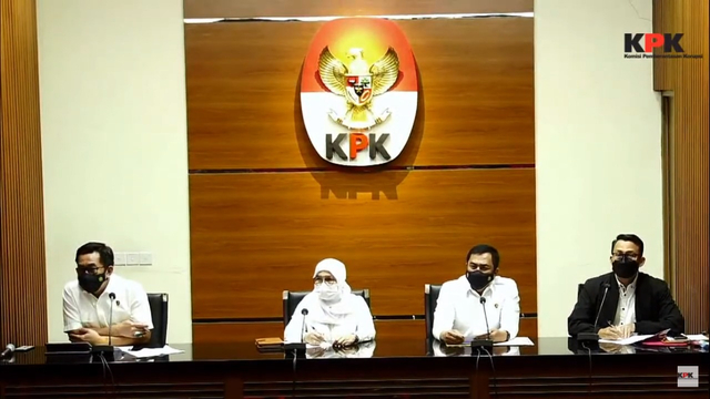 Konferensi pers KPK dan Polri terkait OTT Bupati Nganjuk. Foto: Youtube/KPK RI