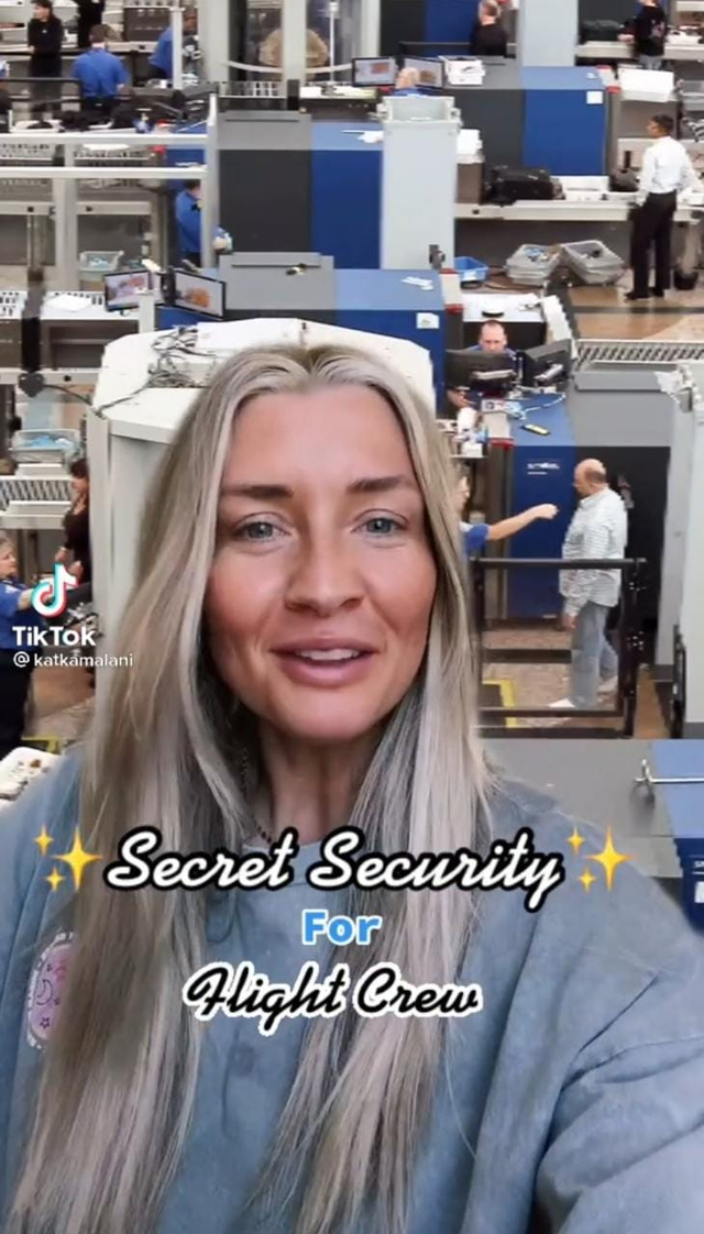 Alasan kenapa pramugari tak perlu lewati pemeriksaan keamanan Foto: TikTok @katkamalani