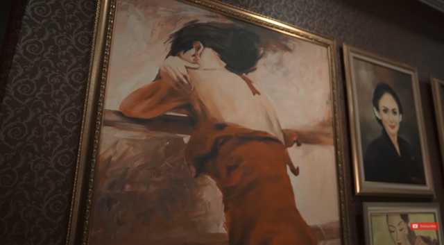 Lukisan di rumah Yuni Shara. Foto: YouTube Atta Halilintar