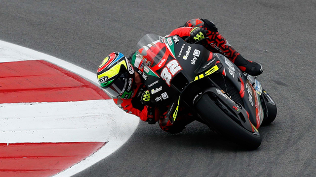 Pebalap MotoGP tim Aprilia, Lorenzo Savadori. Foto: REUTERS/Pedro Nunes