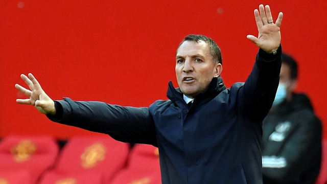 Pelatih Leicester City, Brendan Rodgers. Foto: Peter Powell/Reuters
