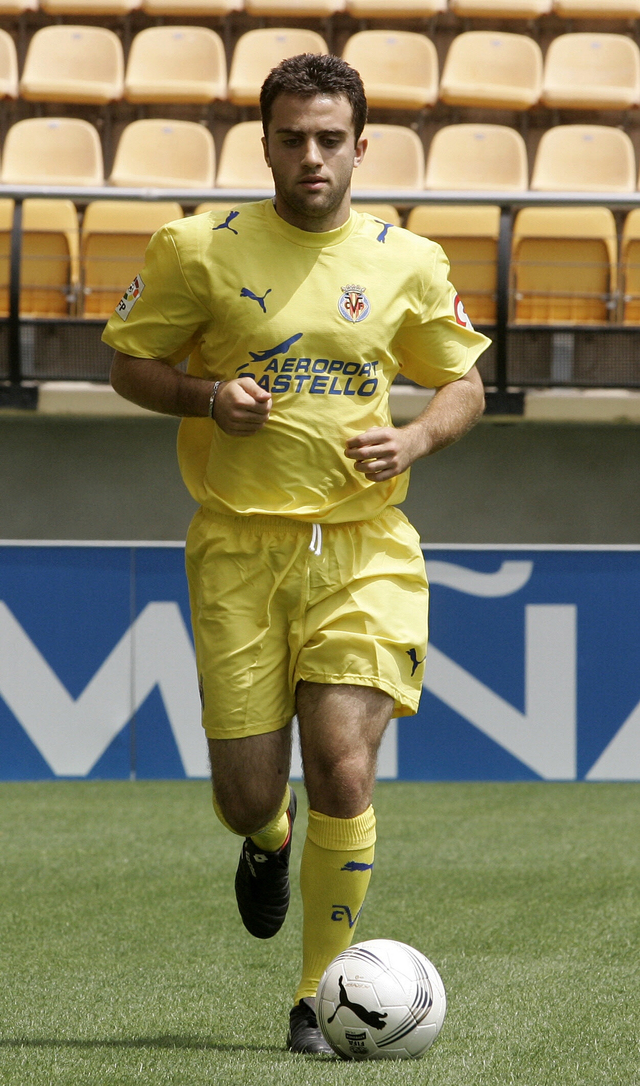 Giuseppe Rossi pemain asal Italia saat membela Villarreal. Foto:  Jose Jordan/AFP