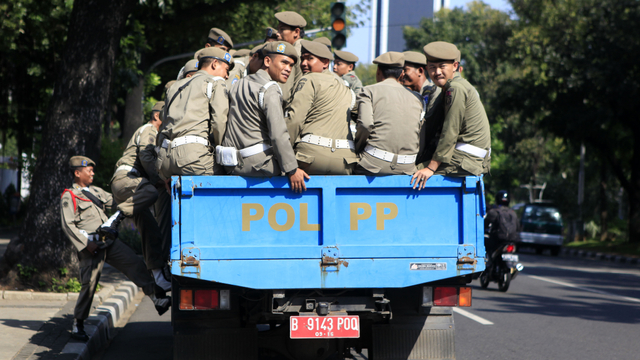 Ilustrasi satpol pp provinsi dki jakarta. Foto: Aditia Noviansyah