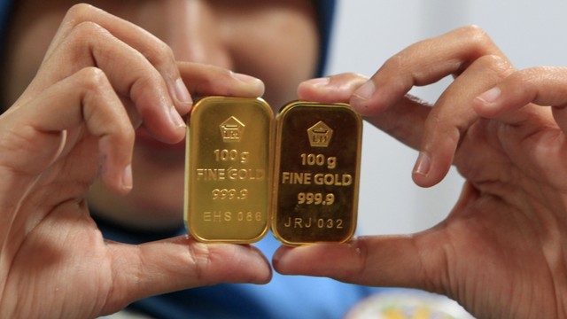 Ilustrasi emas batangan. Foto: Aditia Noviansyah