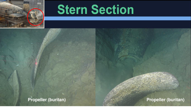 Kondisi KRI Nanggala di bawah laut. Foto: Pangkoarmada II