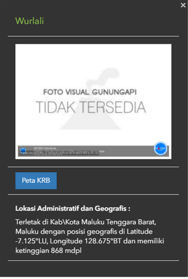 Lokasi Administratif Gunung Wurlali masih dalam Kabupaten Maluku Tenggara Barat, Dok. Magma Indonesia 2021