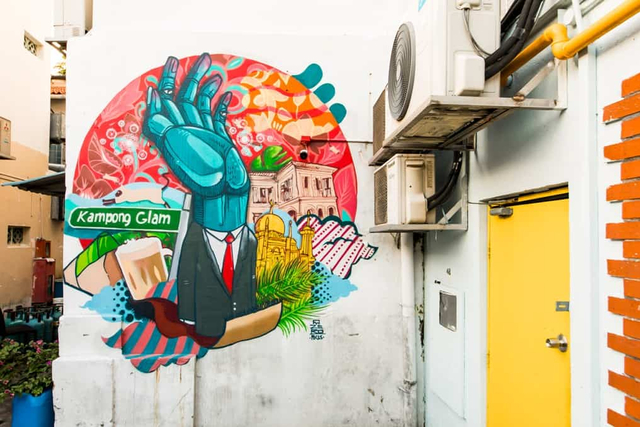 Karya seni mural "Rise-Up" oleh ZERO, Singapura. Foto: Singapore Tourism Board (STB).