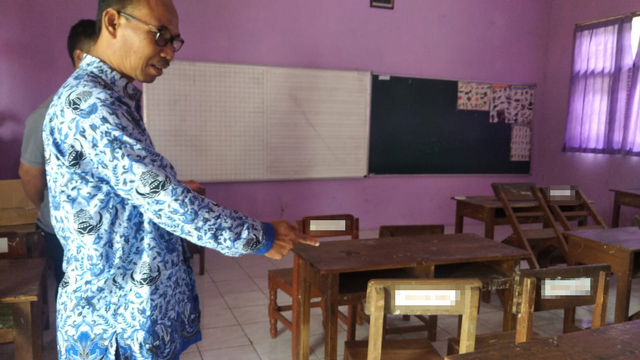 Ruang kelas 1 SDN Bejen 1 Temanggung, tempat sekolah anak di Temanggung yang tewas karena diruwat. Foto: kumparan