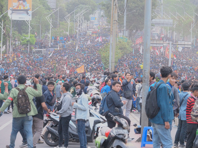 Unjuk rasa mahasiswa terhadap RUU cipta kerja dan RUU KPK tahun 2019