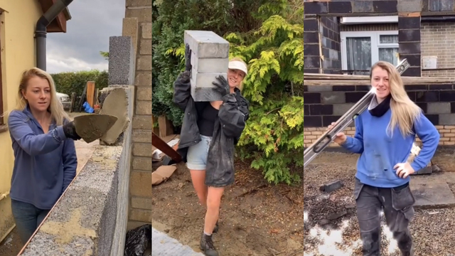 Kisah Inspiratif Tukang Bangunan Perempuan yang Viral di TikTok. Foto: Dok. TikTok @rattlekings