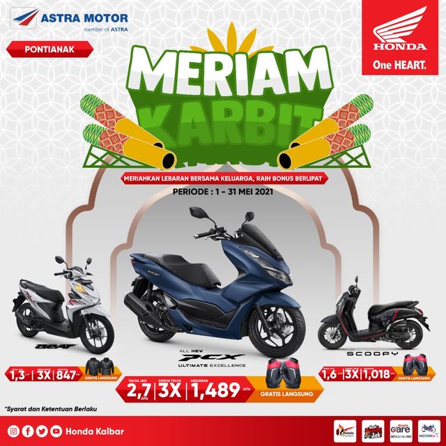 Honda Kalbar berikan promo 'Meriam Karbit'. Foto: Dok. Astra Motor Kalbar