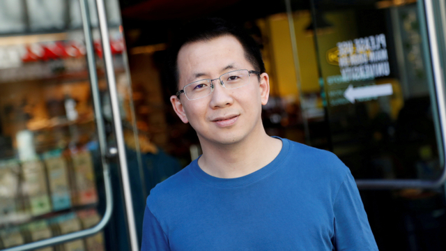 Pendiri dan CEO global ByteDance, Zhang Yiming. Foto: Shannon Stapleton/REUTERS