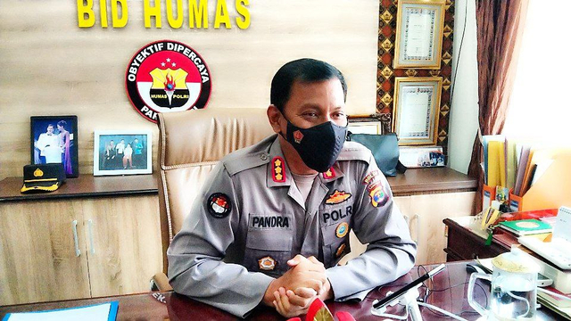 Kabid Humas Polda Lampung Kombes Pol Zahwani Pandra Arsyad di Mapolda Lampung. | Foto : Bella Sardio/ Lampung Geh