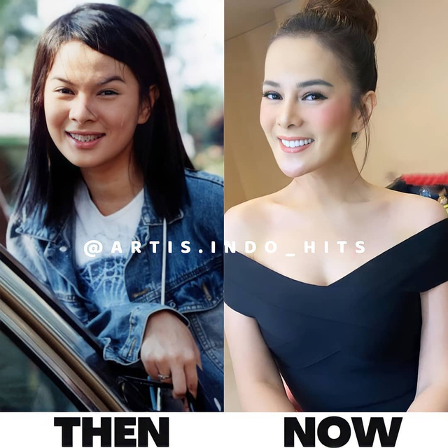 Penampilan Astrid Tiar yang viral karena dikira operasi plastik. Foto: dok. Instagram @artis.indo_hits