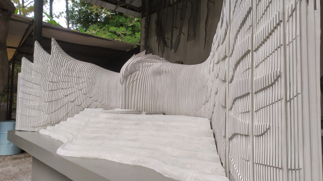 Design Istana Garuda yang dibuat Nyoman Nuarta. Foto: Rachmadi Rasyad/kumparan
