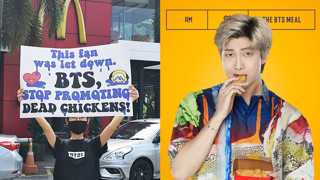 Protes terhadap BTS dan RM dalam promosi BTS Meal dok IG Petaasia dan Mcdonald's