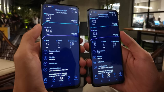 Perbandingan kecepatan internet 4G dan 5G Telkomsel di Solo. Foto: Aulia Rahman Nugraha/kumparan