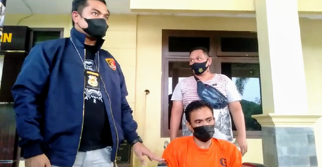 SA, pria yang menganiaya istri sirinya di Kabupaten Banyuasin, Sumsel. (Foto: istimewa)