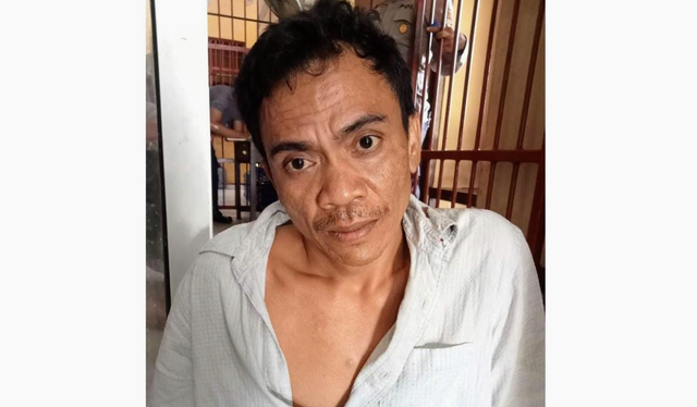 Sahrudin, pelaku penganiayaan berat kepada istrinya di Banyuasin, Sumsel. (foto: istimewa)
