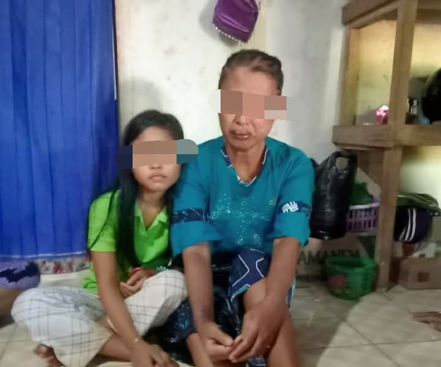 Re, korban penganiayaan suami di Banyuasin.  (Dok. Urban Id) 