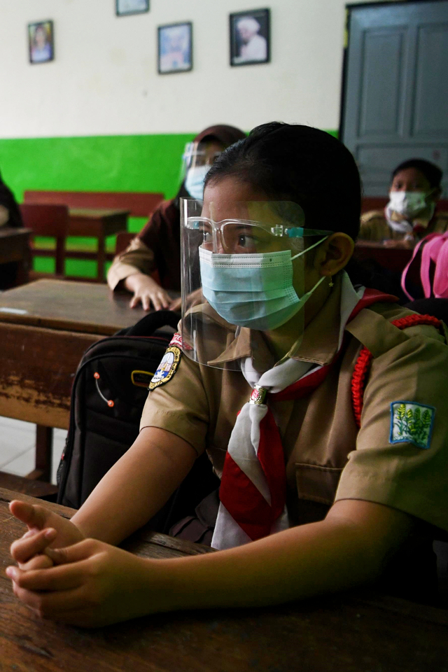 Jakarta Mulai Sekolah Tatap Muka 30 Agustus Ini, Bagaimana dengan Daerah Lain? Foto: Hafidz Mubarak A/ANTARA FOTO