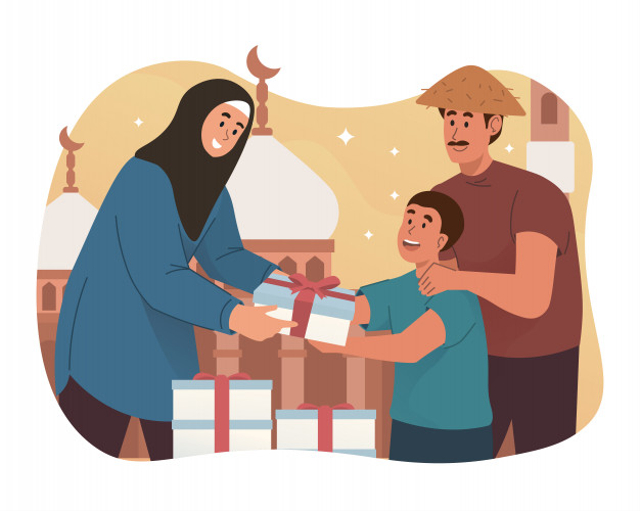 ilustrasi sedekah, sumber gambar: https://www.freepik.com/
