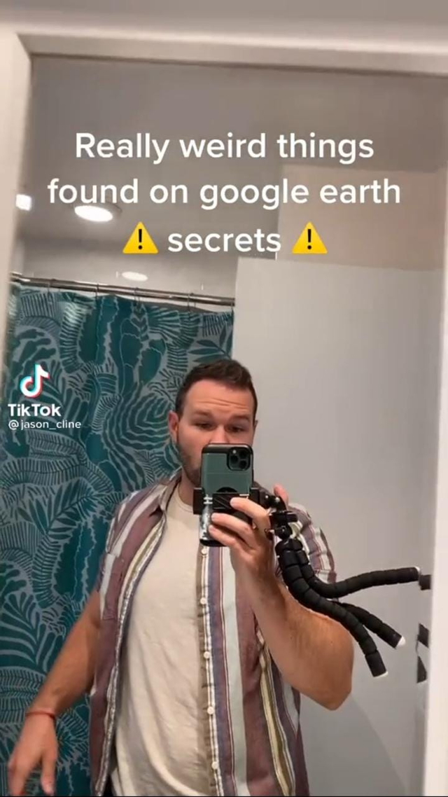 TikTokers menemukan penampakan misterius di Google Earth Foto: TikTok@jason_cline