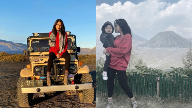 DJ Katty Butterfly berlibur ke Gunung Bromo. foto: Instagram @dj_kattybutterfly36
