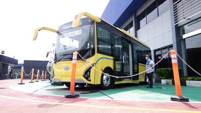 Bus listrik buatan karoseri Delima Jaya. Foto: dok. Delima Jaya