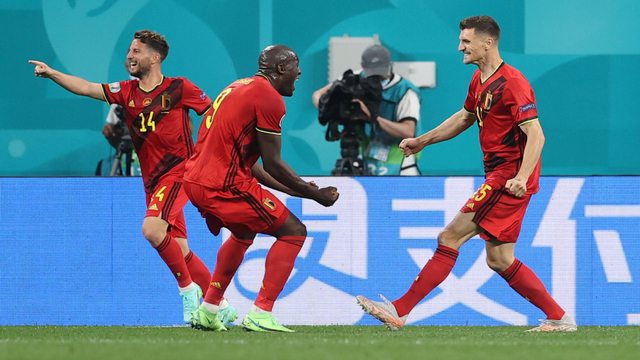 Pertandingan Belgia vs Rusia di Euro 2020.
 Foto: Anton Vaganov/REUTERS