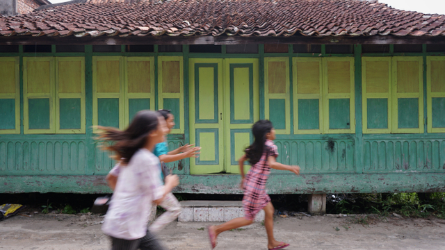Potret rumah limas tradisional di Kampung Palembang, Minggu (13/5) Foto: kms prima/Urban Id