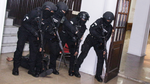 Ilustrasi pelumpuhan teroris. Foto: ANTARA FOTO/Makna Zaezar