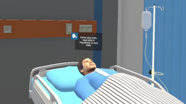 "Bathing Patient VR" menjadi salah satu inovasi virtual reality yang digunakan untuk pendidikan dalam sektor kesehatan. Gambar: Bathing Patient VR Arutala