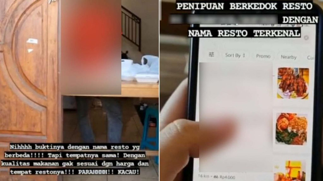 Resto-resto Terkenal di Surabaya Dijiplak di Aplikasi Ojol, Masyarakat Tertipu