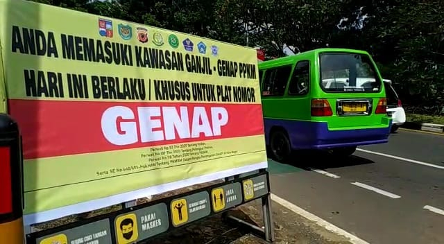 Penerapan ganjil genap di Kota Bogor. Foto: Dok. Istimewa