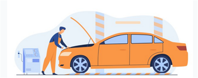 Laki-laki yang sedaang memeriksa mesin guna uji KIR. https://www.freepik.com/